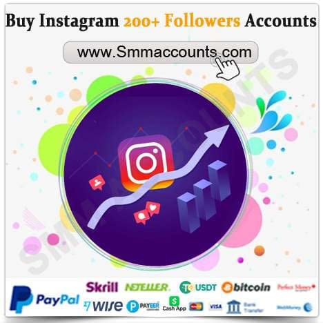 Buy Instagram 200+ Followers Accounts